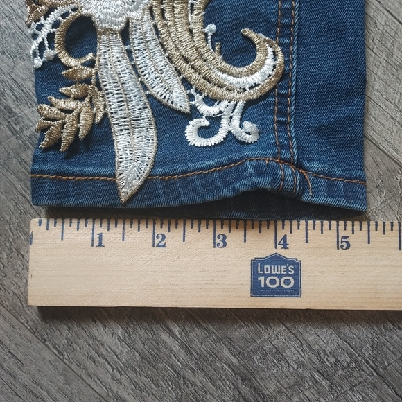 Venus Women's Floral And Pearl Embellished Skinny Jeans Size 16 - Picture 11 of 14